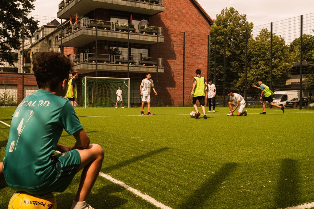 Training mit dem Team der Bolzplatzliga